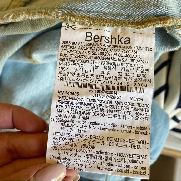 Bershka Denim Jean Jacket Vintage Inspired Style Patches Cactus Watermelon: XS - Picture 10 of 12